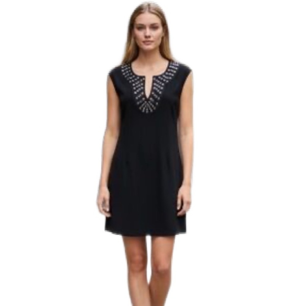 Buffalo David Bitton Black Dress With Grommet Neckline